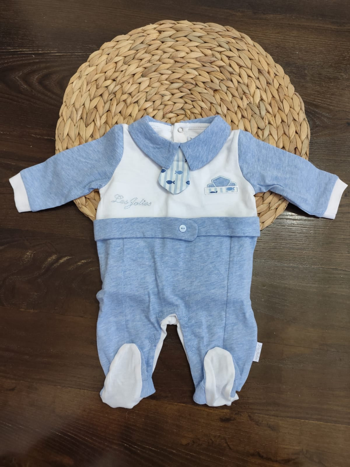 Tutina cotone Les Jolies azzurra