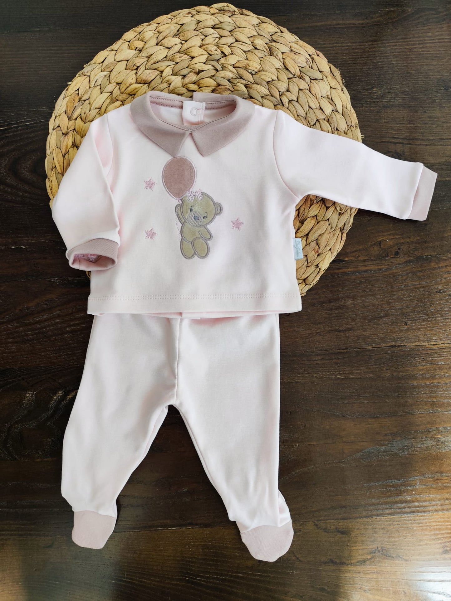 completino caldo cotone neonata "pallancino rosa"