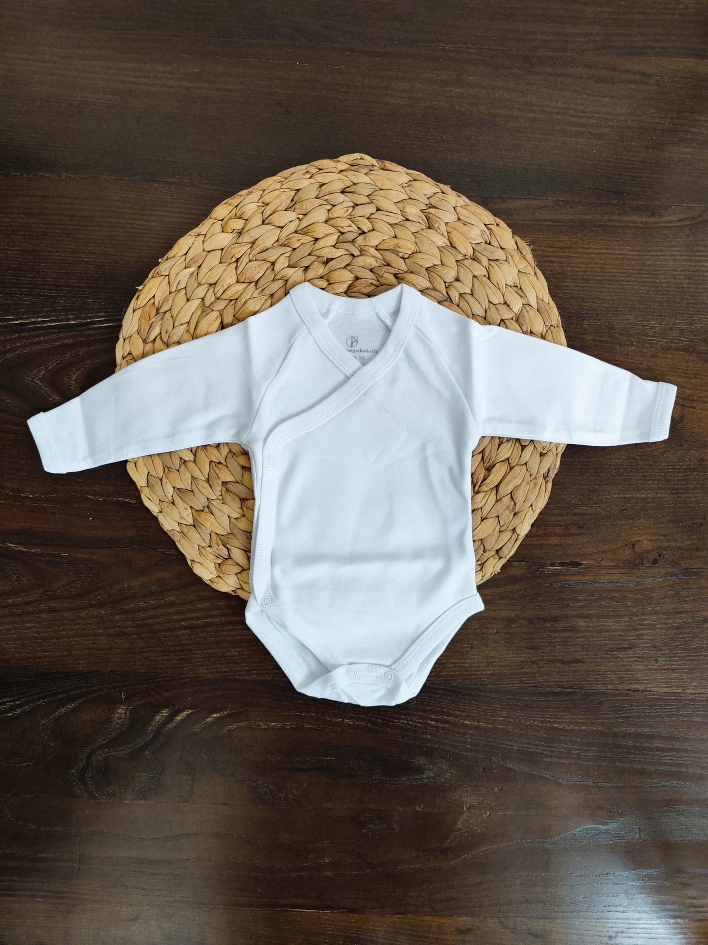 Body bianco in caldo cotone manica lunga