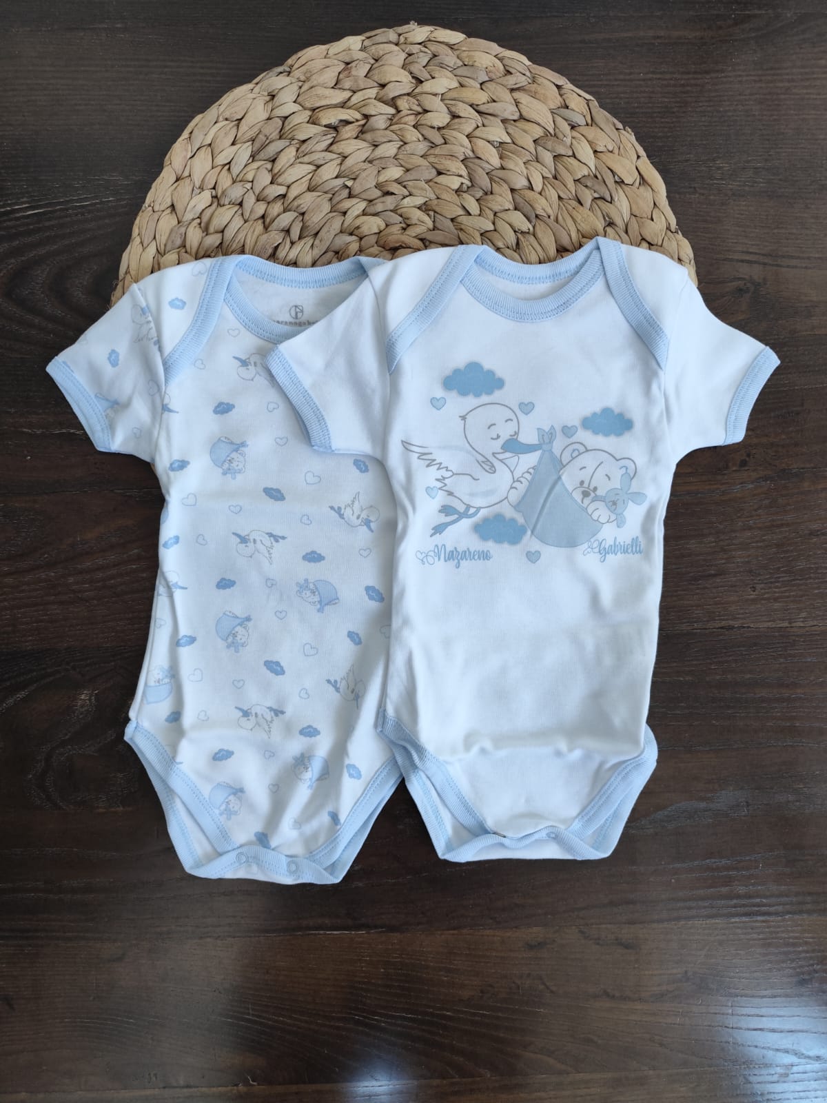 Body caldo cotone cicogna 3 mesi mezza manica