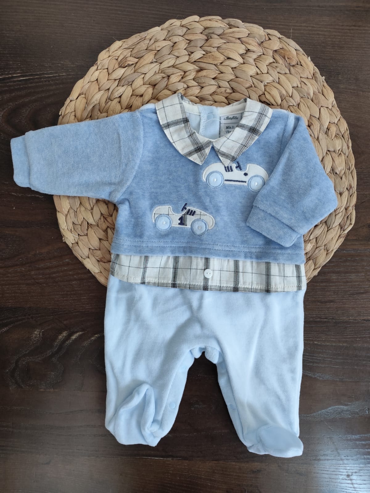 tutina in ciniglia preziosini blu