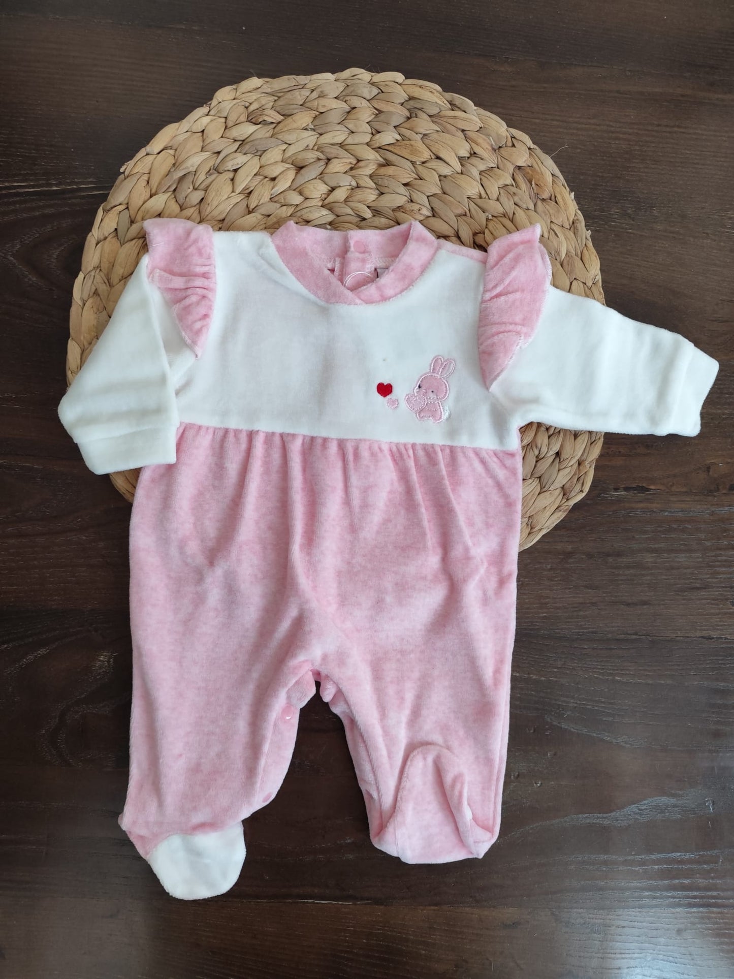 Tutina in Ciniglia coniglietto rosa