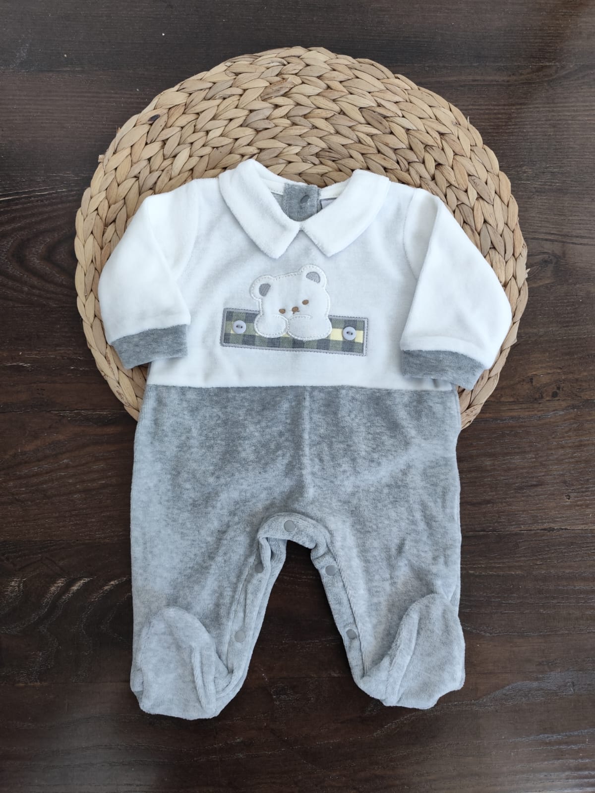 tutina in ciniglia orsetto grigio