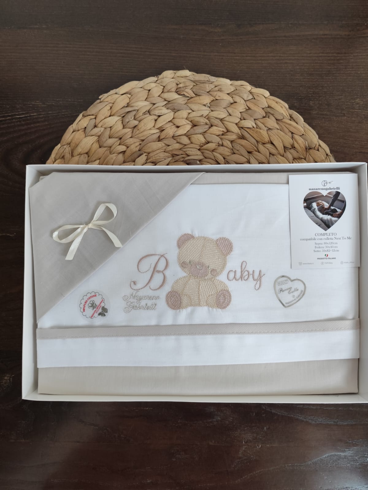 Completo culla next to me in cotone neonato