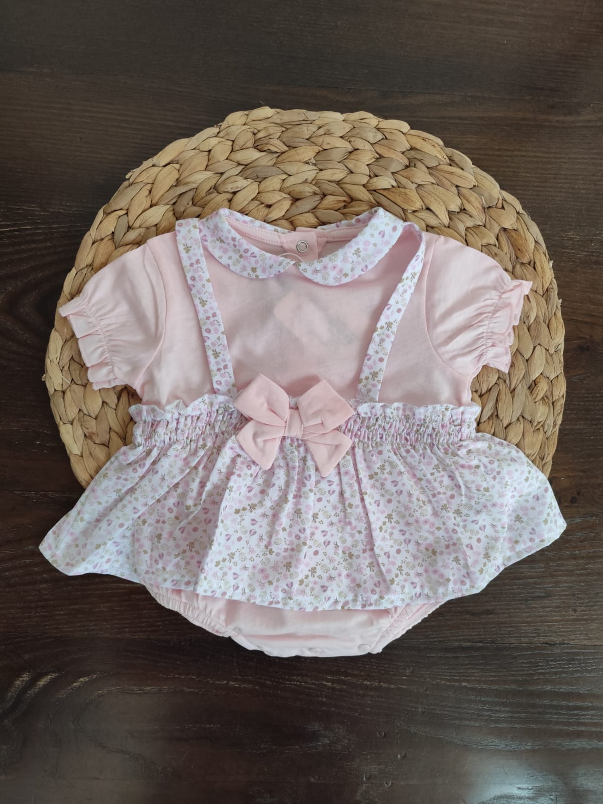 Pagliaccetto bimba cotone rosa