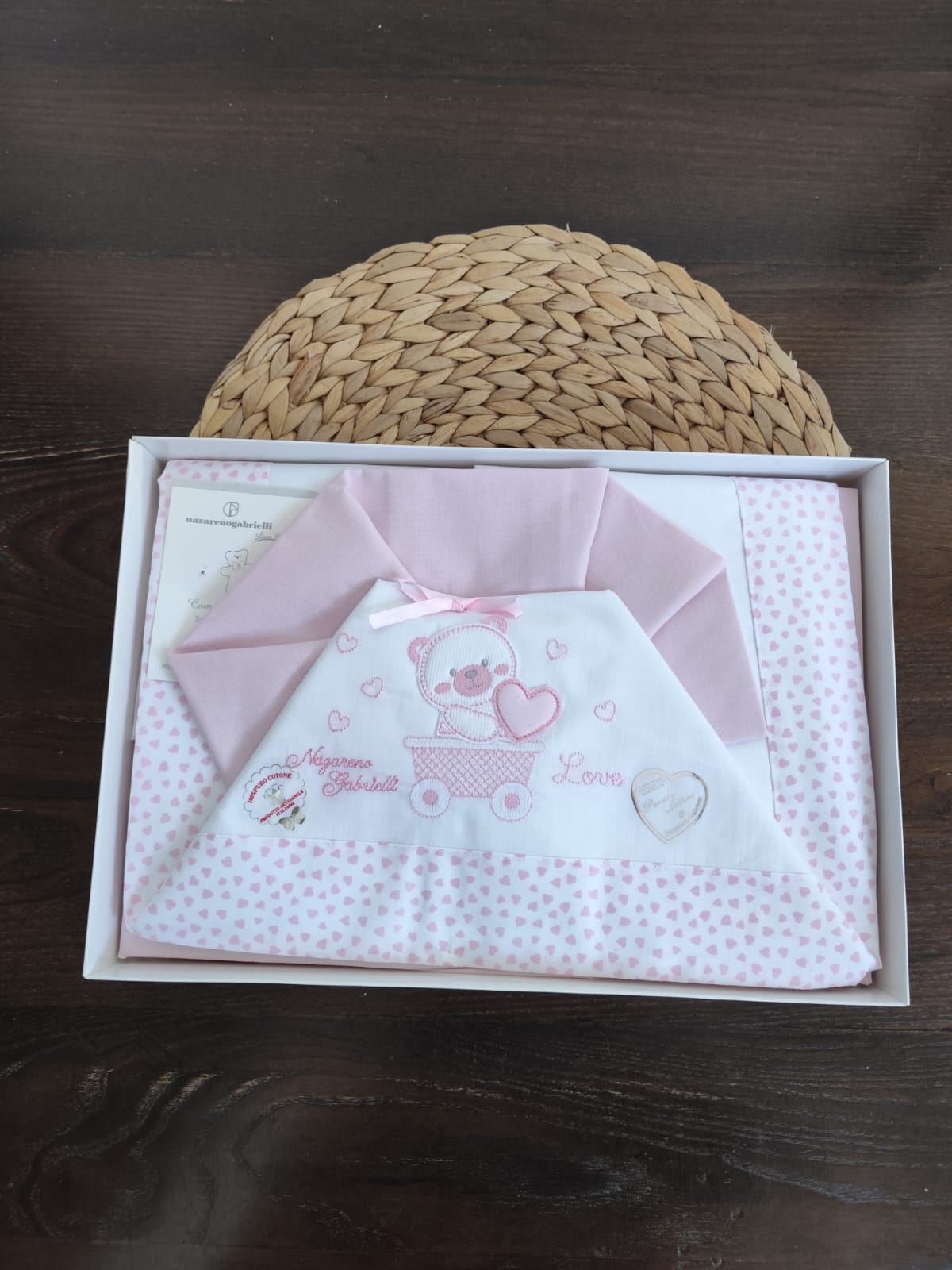 Completo Lettino neonata "love"