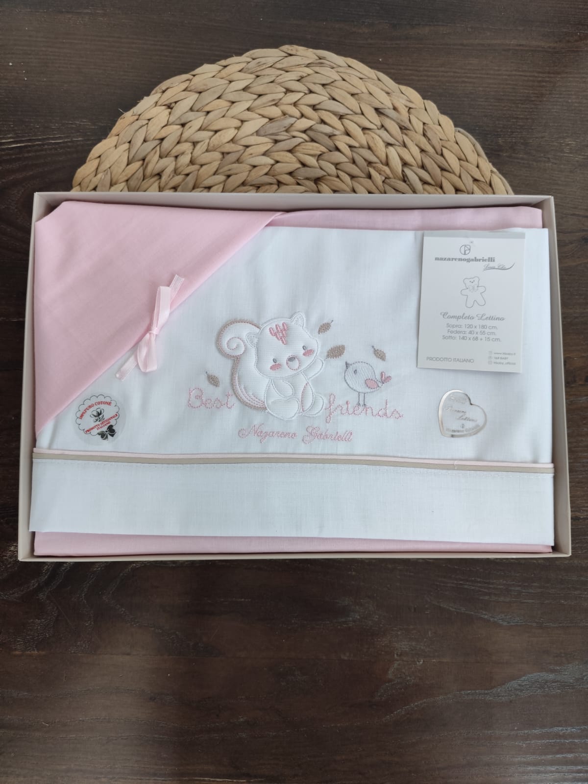 Completo Lettino neonata " scoiattolo"