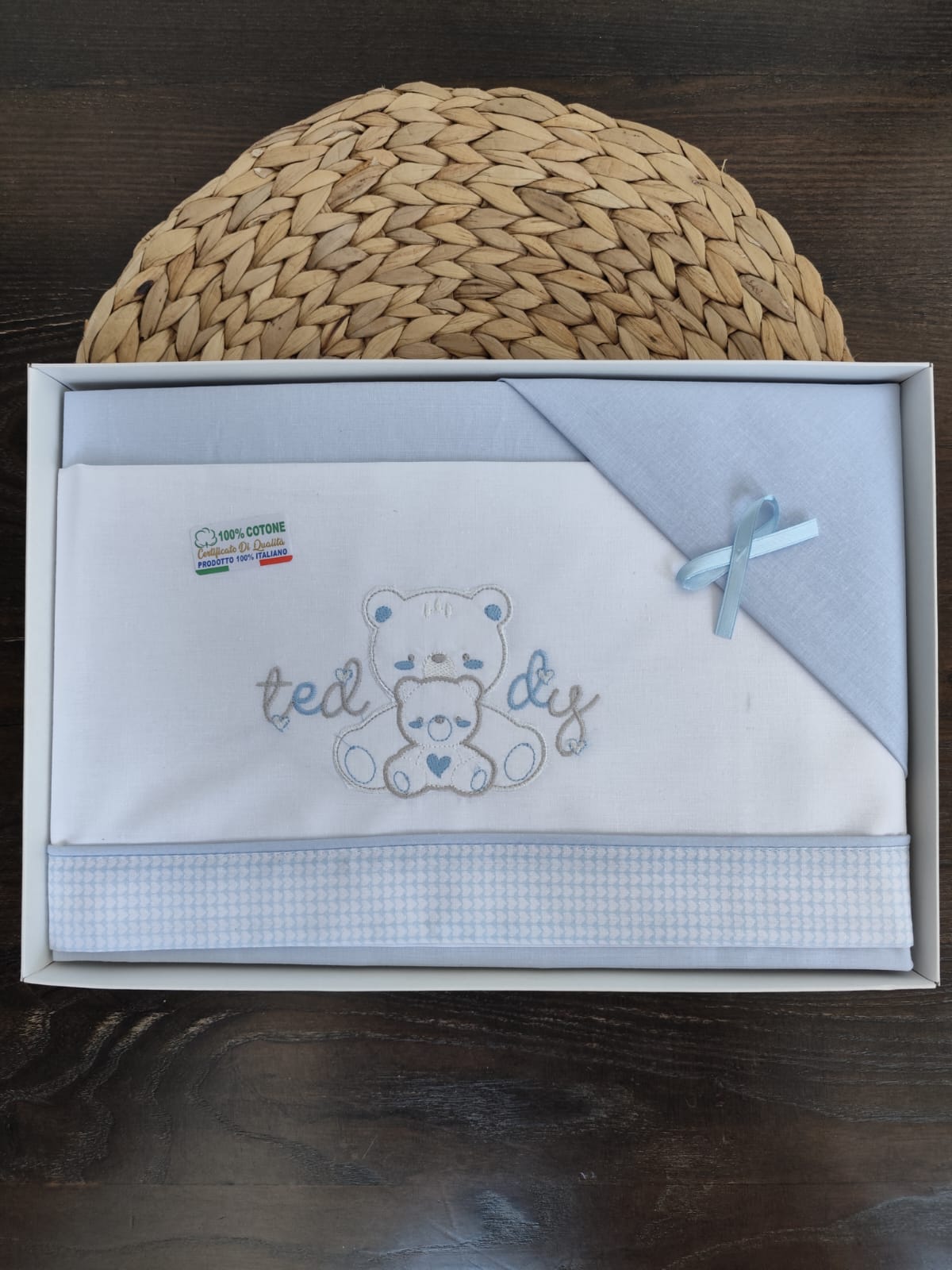 Completo culla in cotone neonato teddy