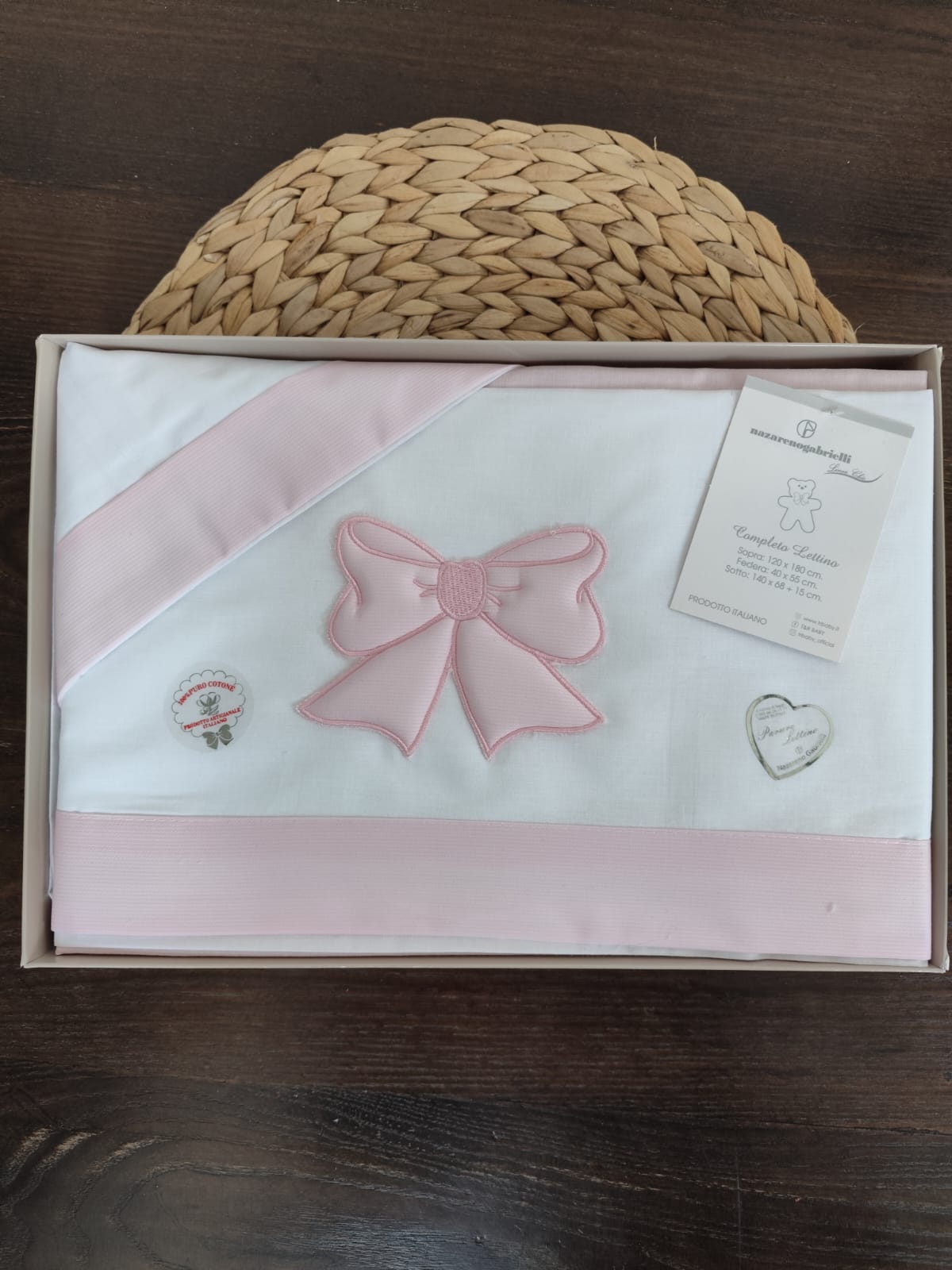 Completo Lettino neonata fiocco