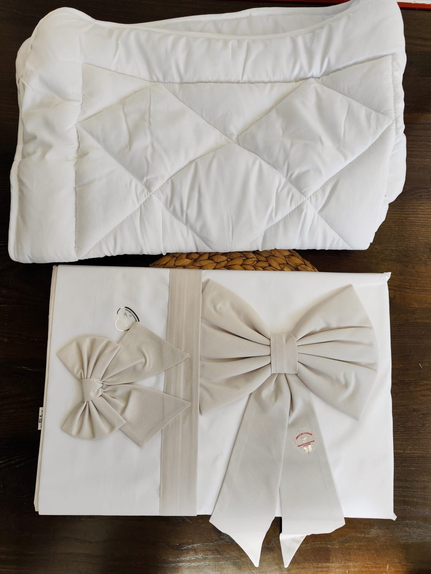 coordinato culla "fiocco" estate/inverno vari colori