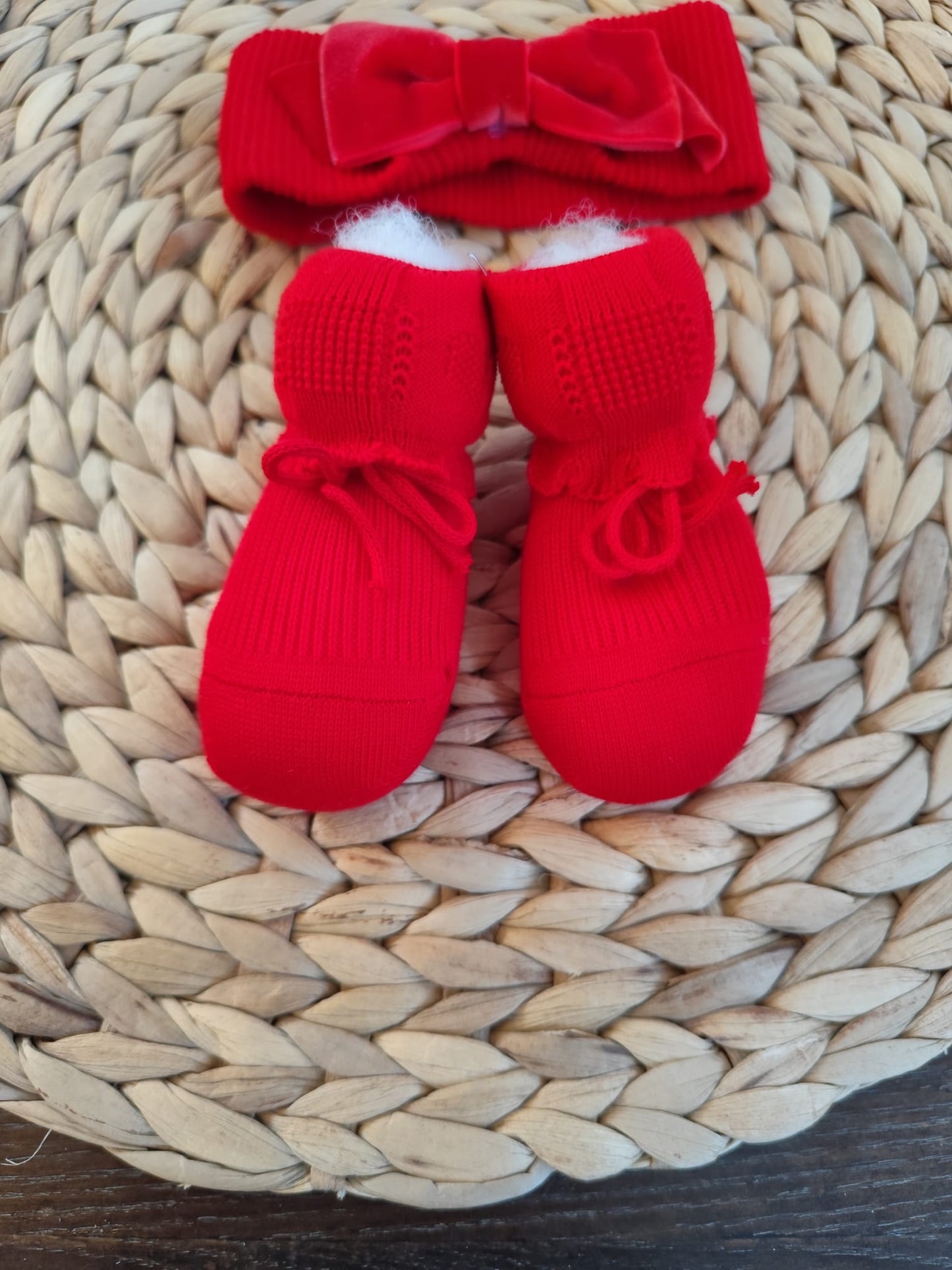 set fascia per capelli natalizia e babbucce