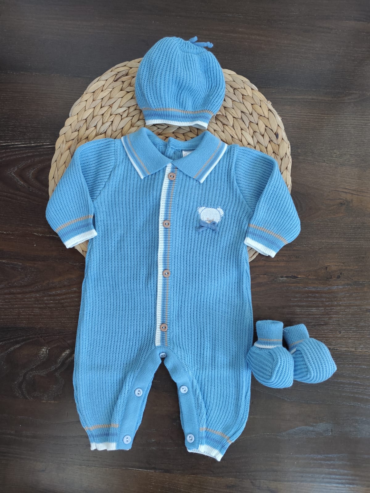 coordinato in misto lana Oliver con tutina