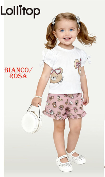 completino neonata lollitop baby con pantaloncino