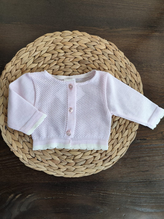 Cardigan in filo neonata