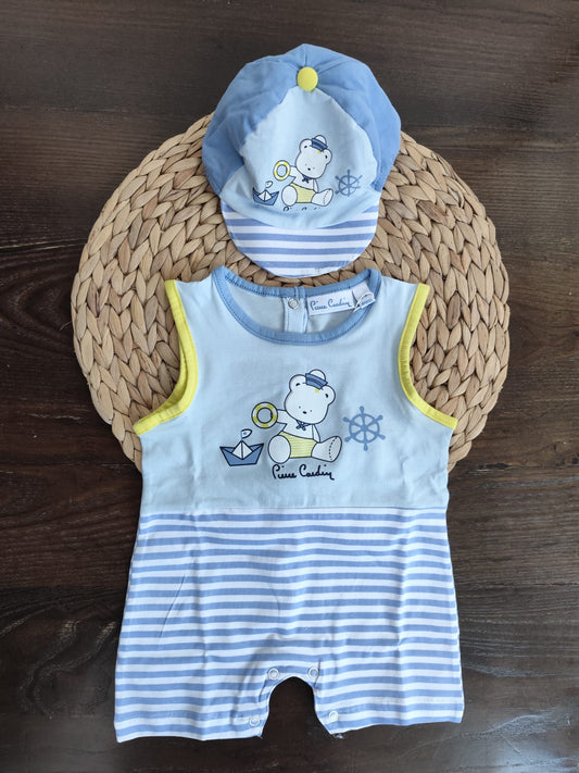 pagliaccetto con cappellino abbinato "Marinaretto"