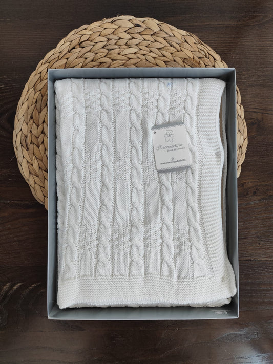 Copertina Culla Panna in filo estate/autunno