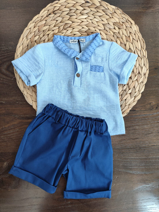 completo bambino in cotone Tema "Sogno blu"