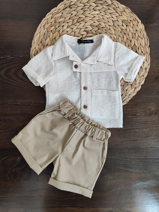 completo bambino in cotone Tema "Lino e latte"