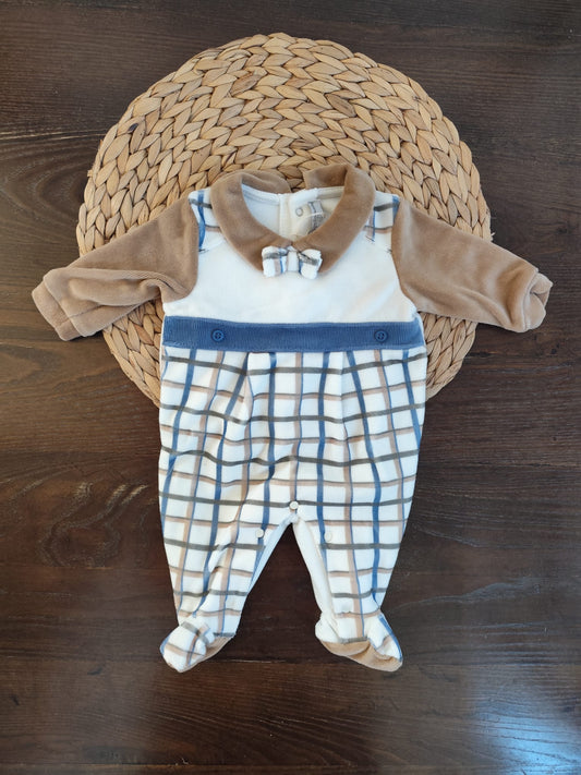 tutina in ciniglia neonato con papillon