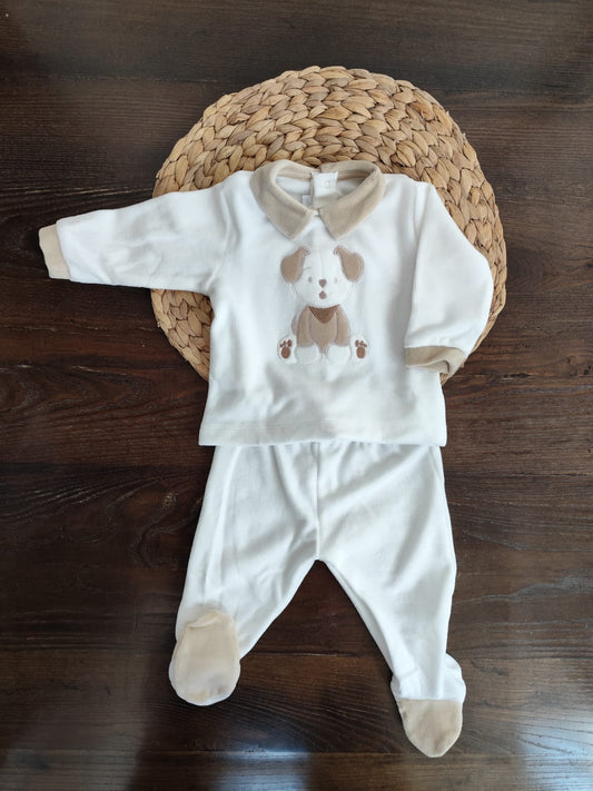 completino invernale neonato in ciniglia