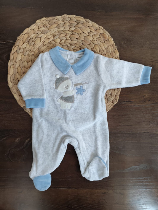 tutina in ciniglia stella blu