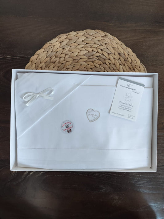 Lenzuoline da ricamo culla bianche (no tela Aida)