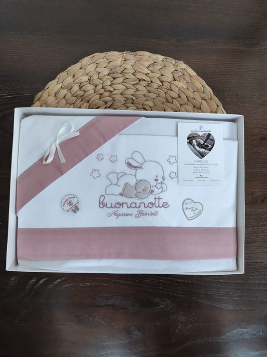 Completo culla azzurro next to me in cotone