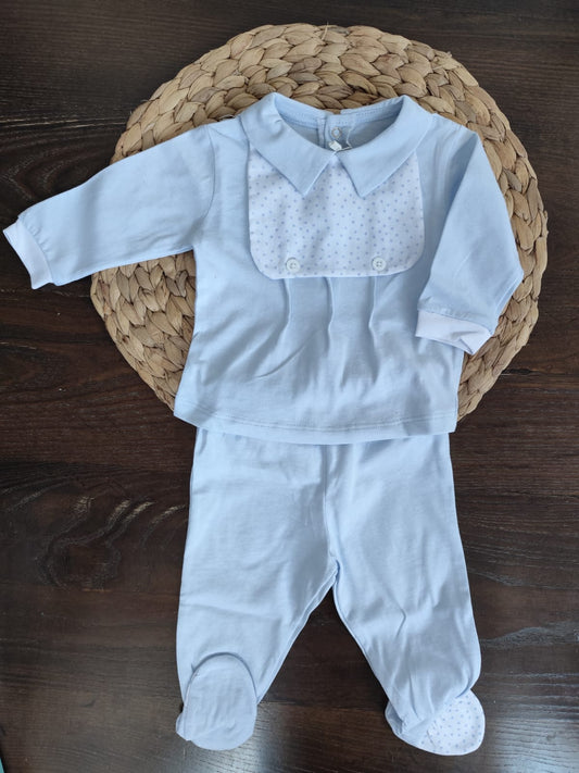 completino in cotone neonato a pois in cotone