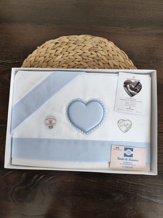 Completo culla fiocco next to me in cotone neonato