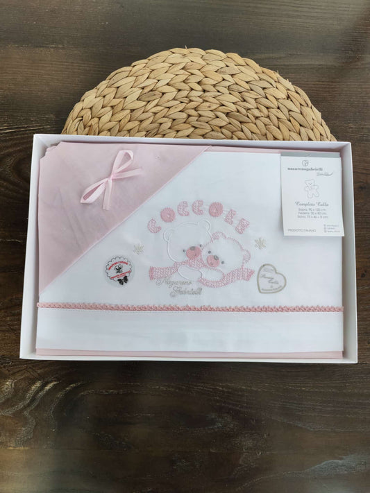 Completo culla "coccole" Neonata in cotone