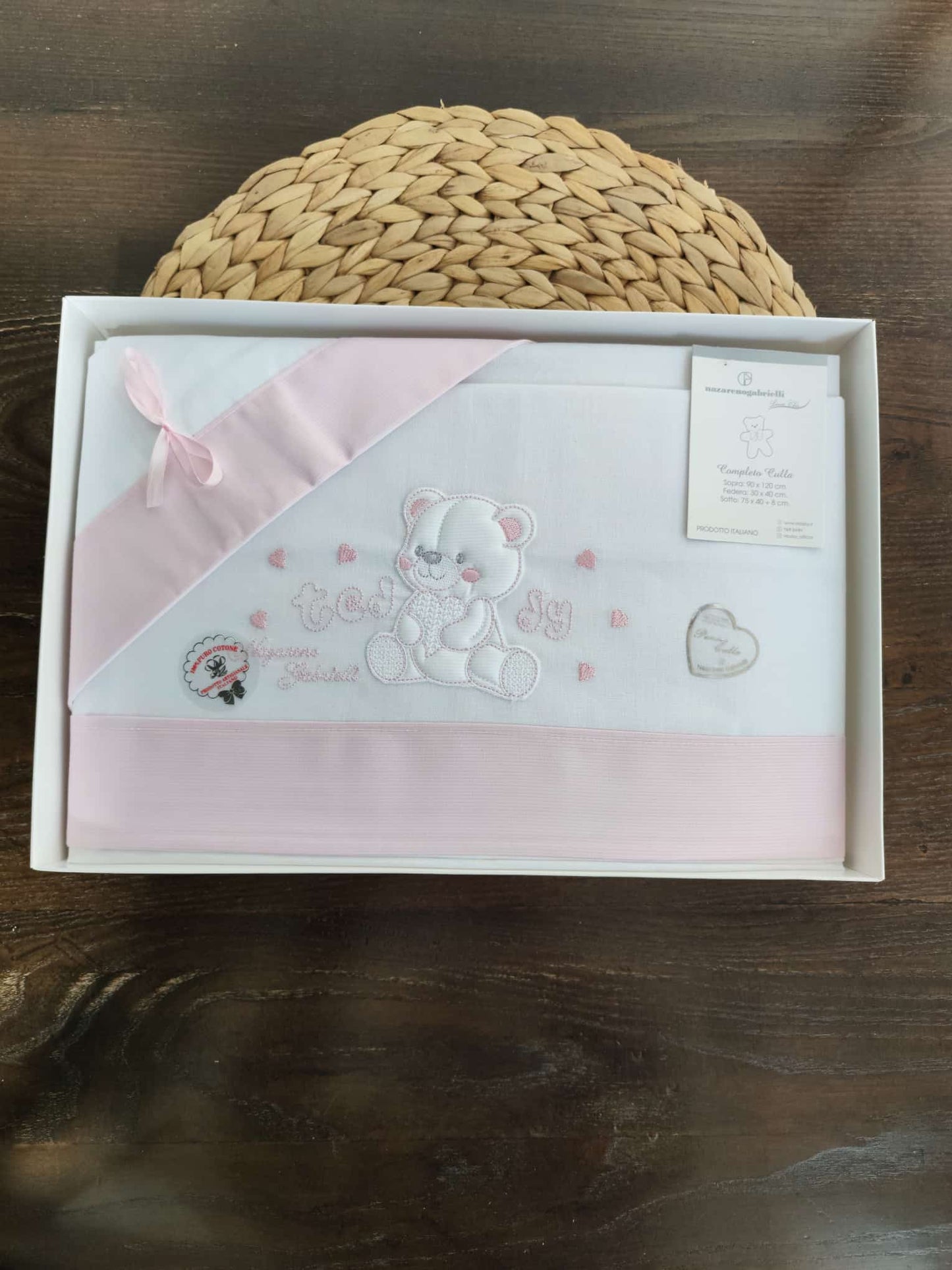 Completo culla "teddy" Neonata in cotone