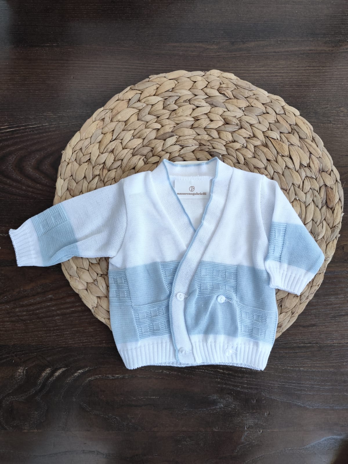 Cardigan in filo neonato