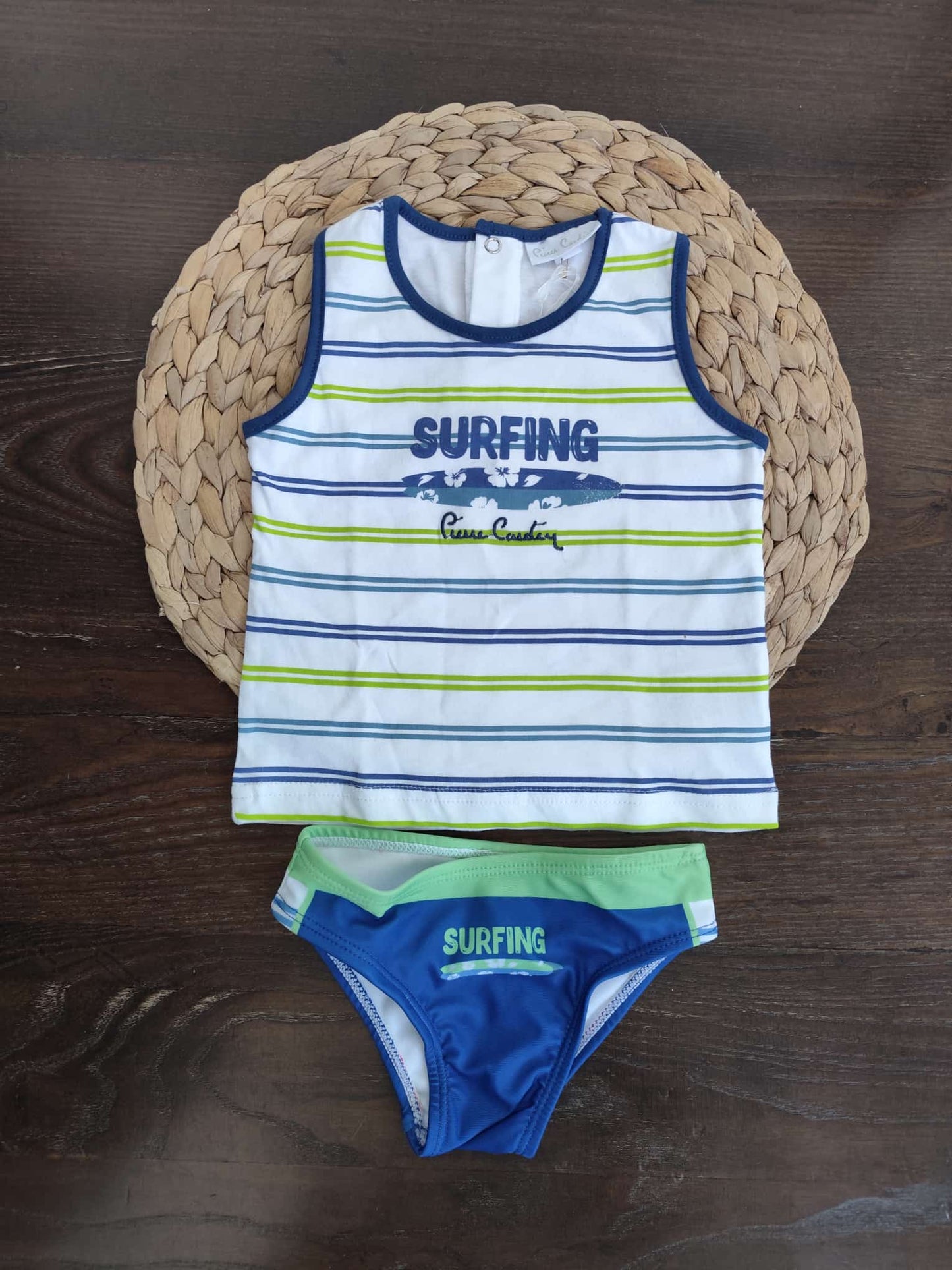 completino in cotone con costume bambino Pierre Cardin