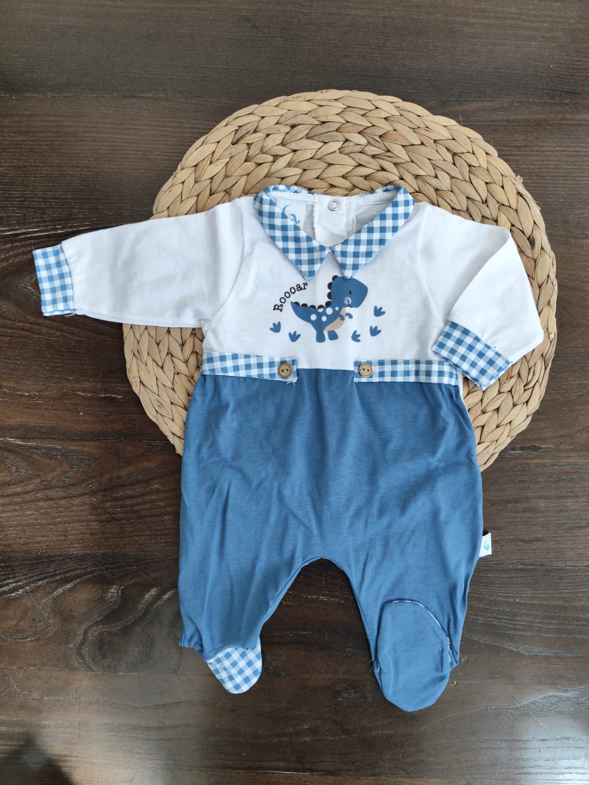 tutina bimbo cotone blu "draghetto"