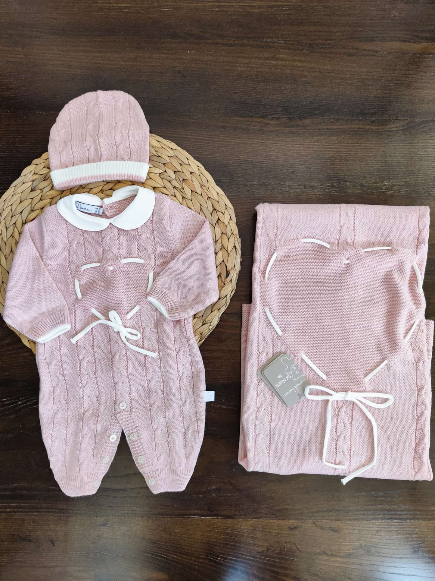 coordinato nascita invernale cuore rosa