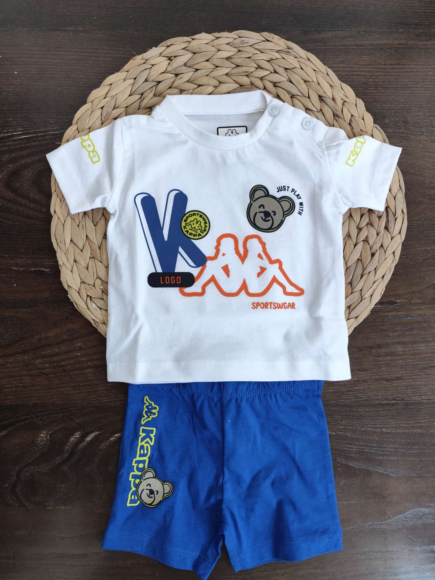 completino kappa neonato bianco