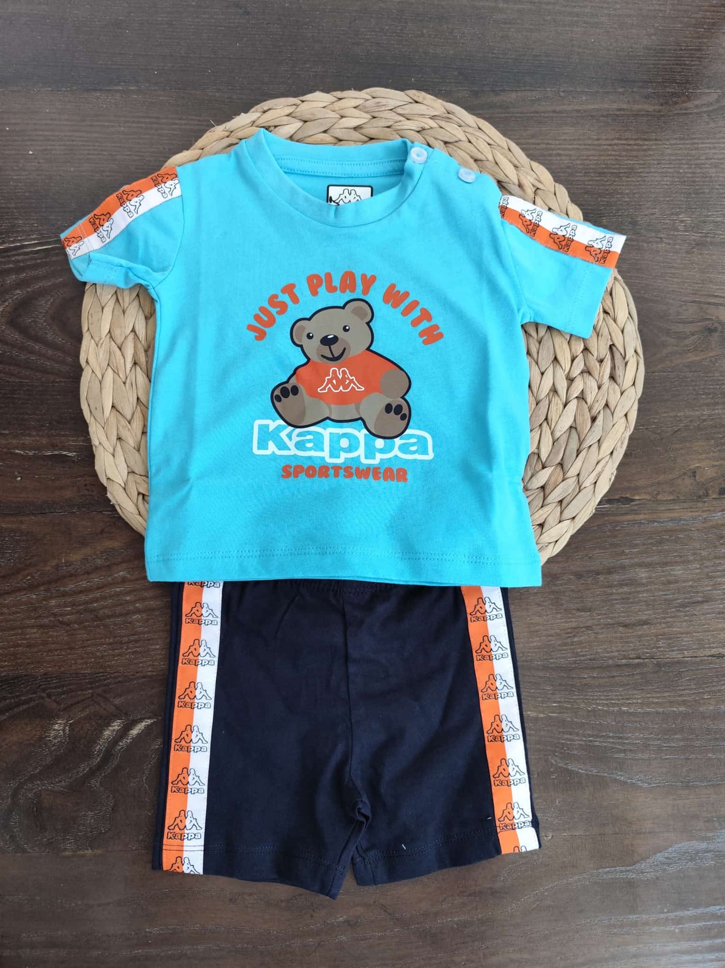 completino kappa neonato azzurro