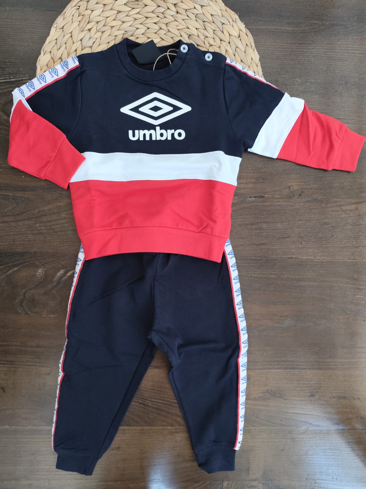 Tuta umbro neonato in cotone garzato