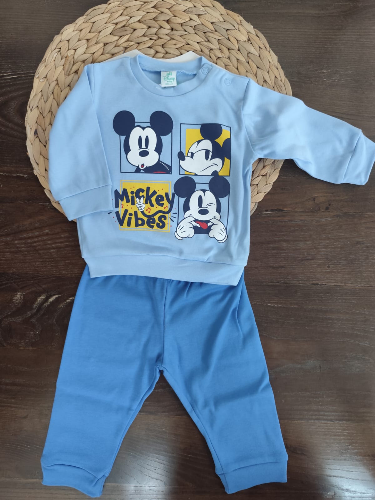 Pigiamino neonata Disney Topolino in caldo cotone