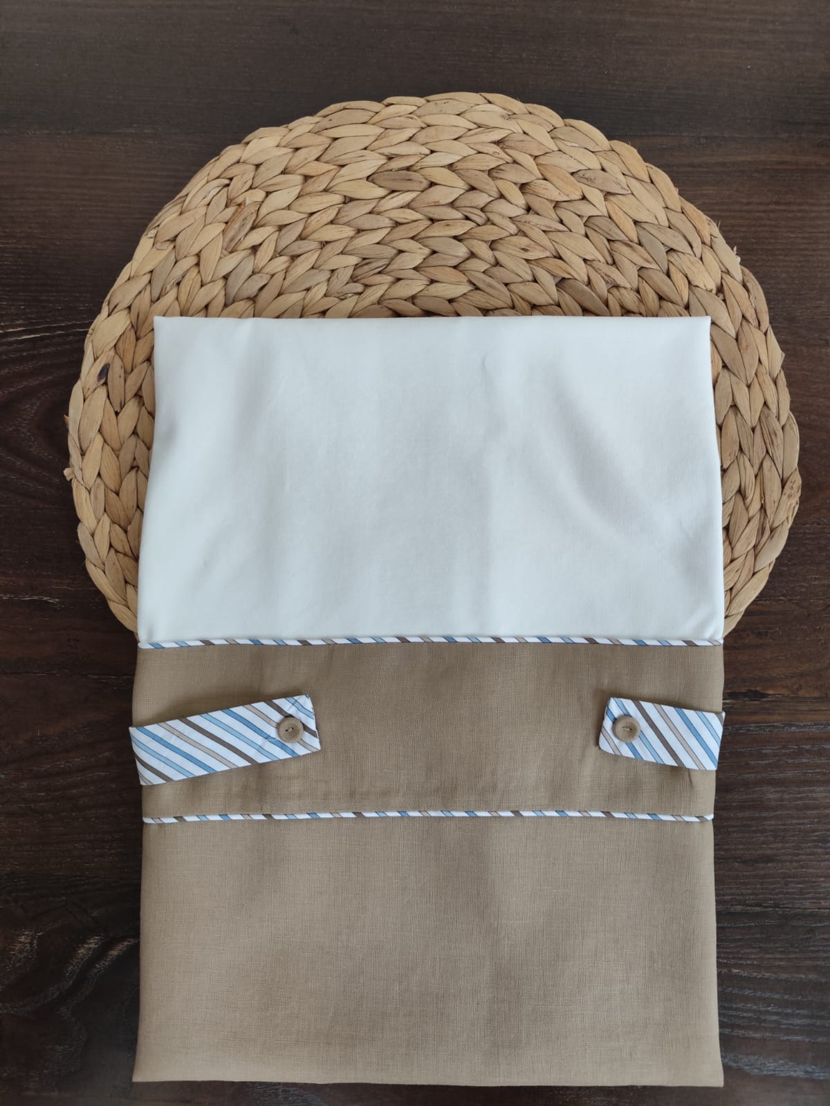 coordinato nascita neonato Lory in cotone e lino con completino