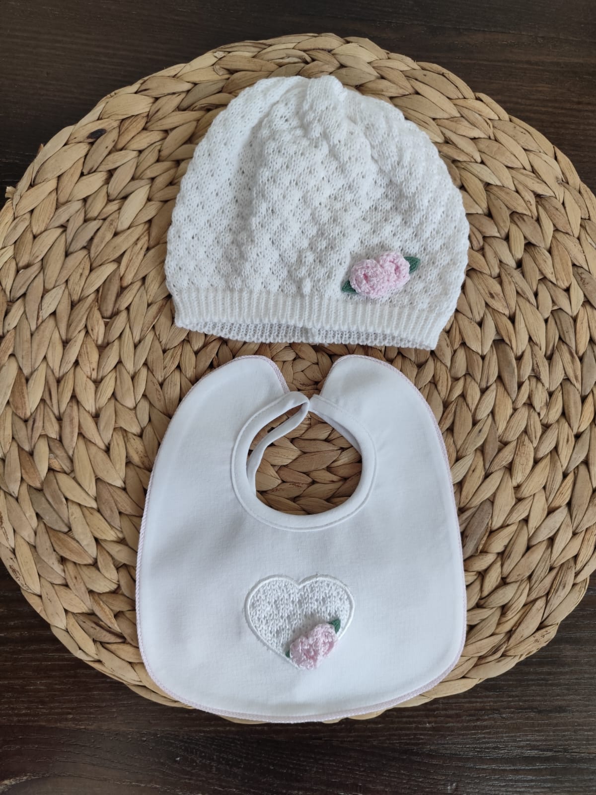 Coordinato nascita Bloom in filo di cotone e Jersey con completino