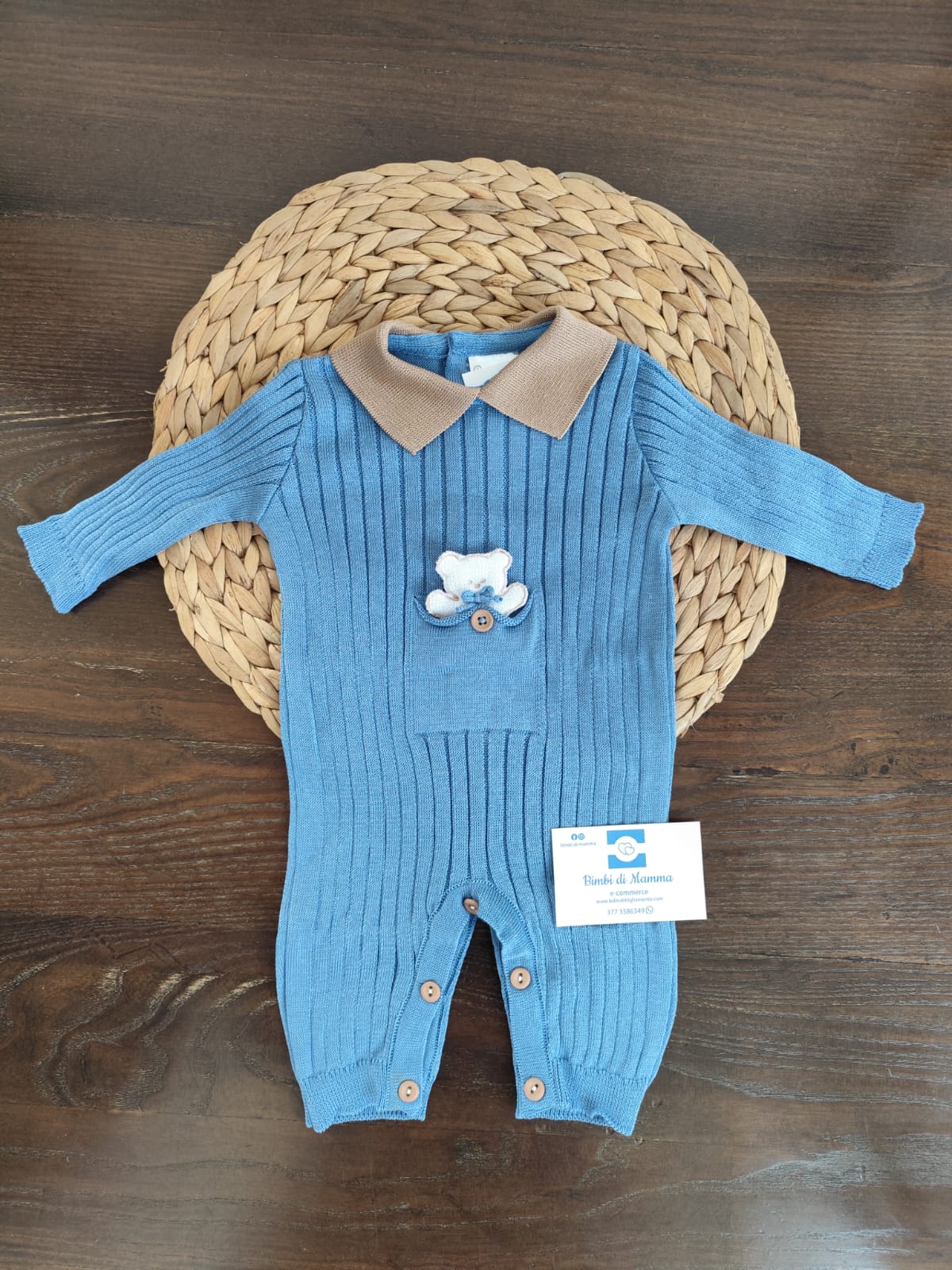 coordinato nascita Noah in filo di cotone con tutina