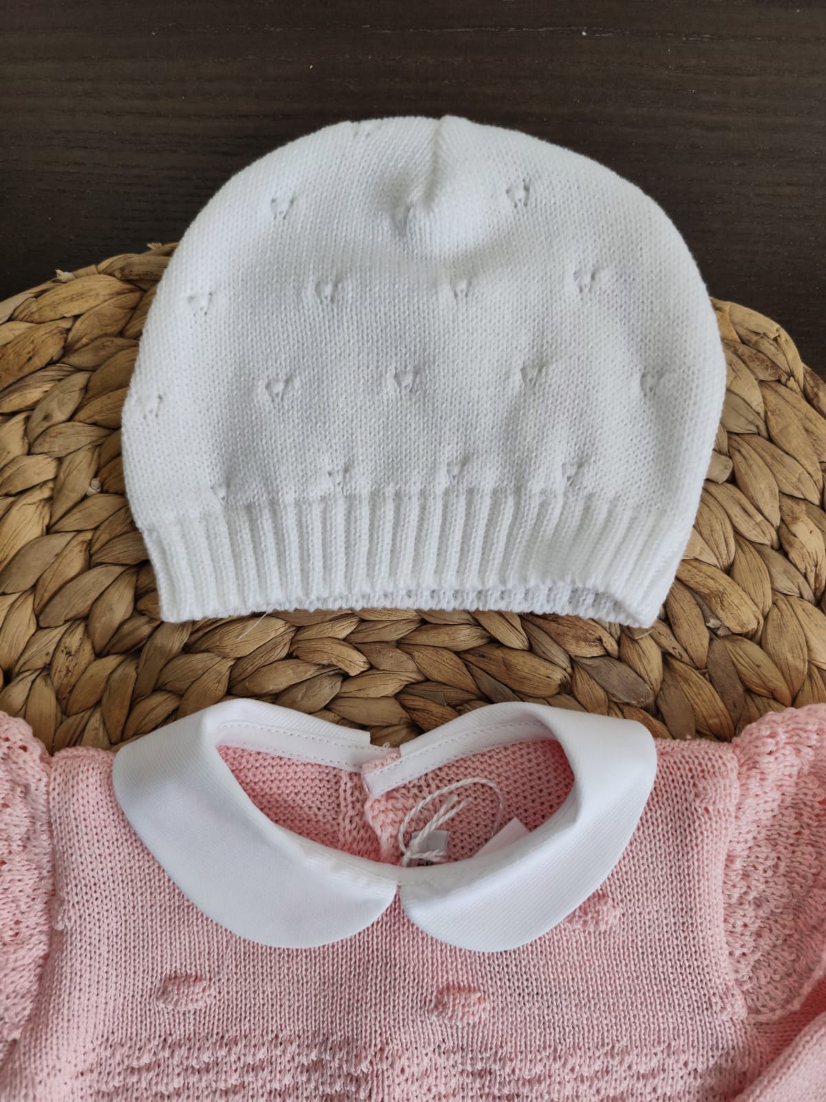 Coordinato nascita Grace in filo di cotone con tutina