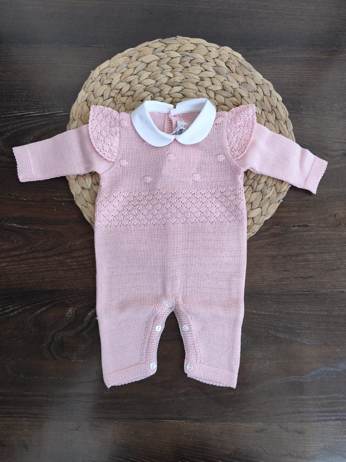 Coordinato nascita Grace in filo di cotone con tutina