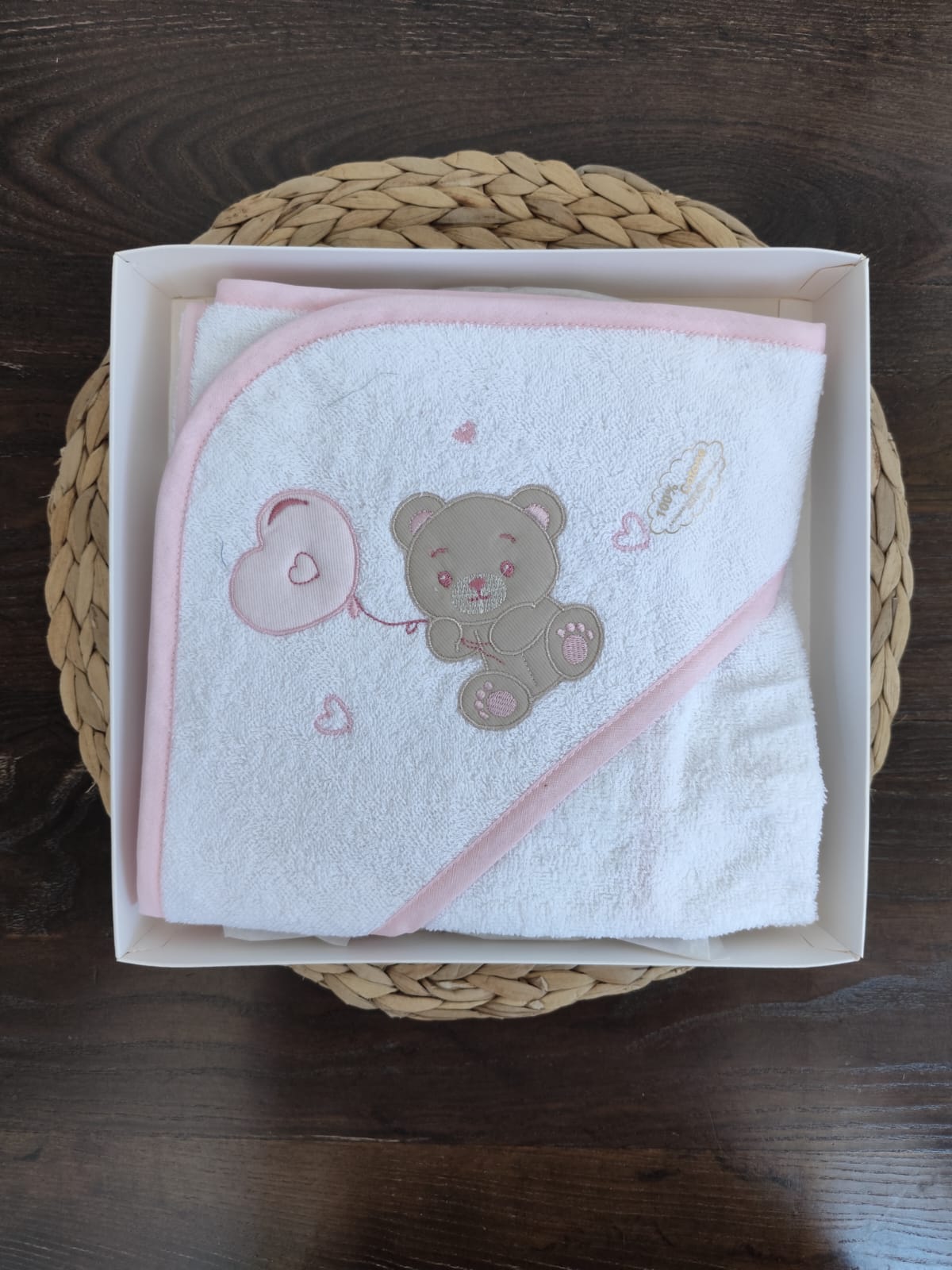 Accappatoio neonato/a teddy in spugna vari colori