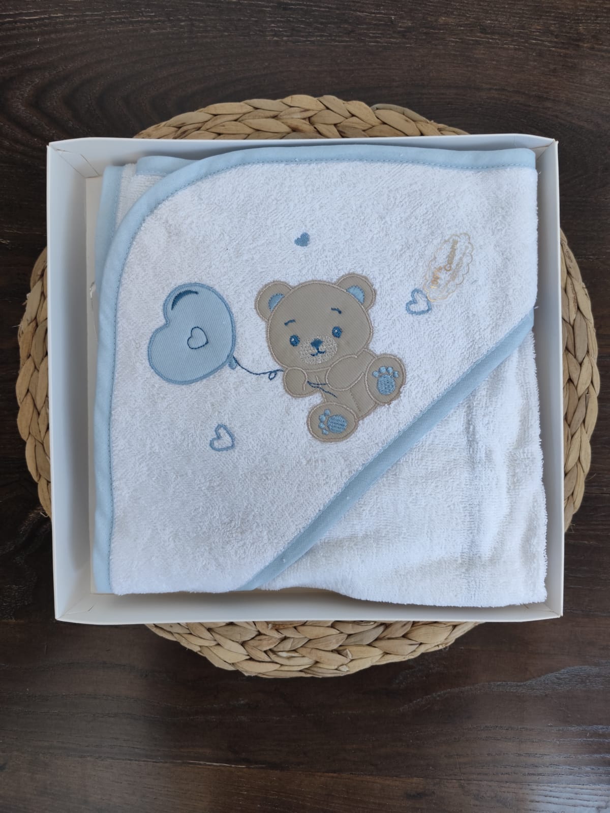 Accappatoio neonato/a teddy in spugna vari colori