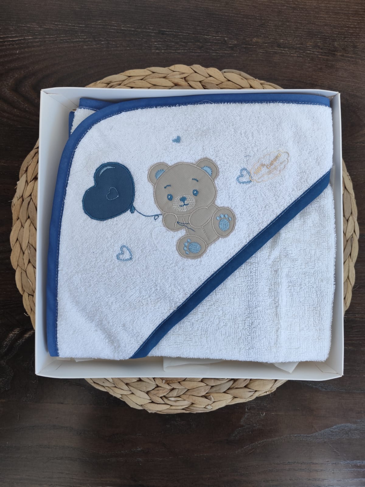 Accappatoio neonato/a teddy in spugna vari colori