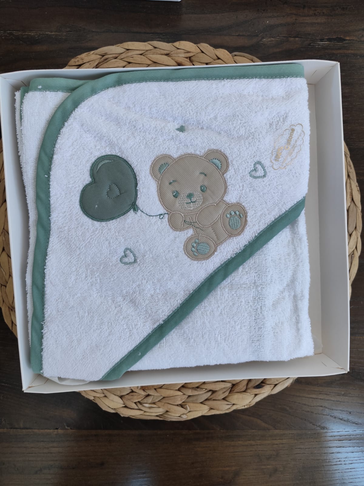 Accappatoio neonato/a teddy in spugna vari colori