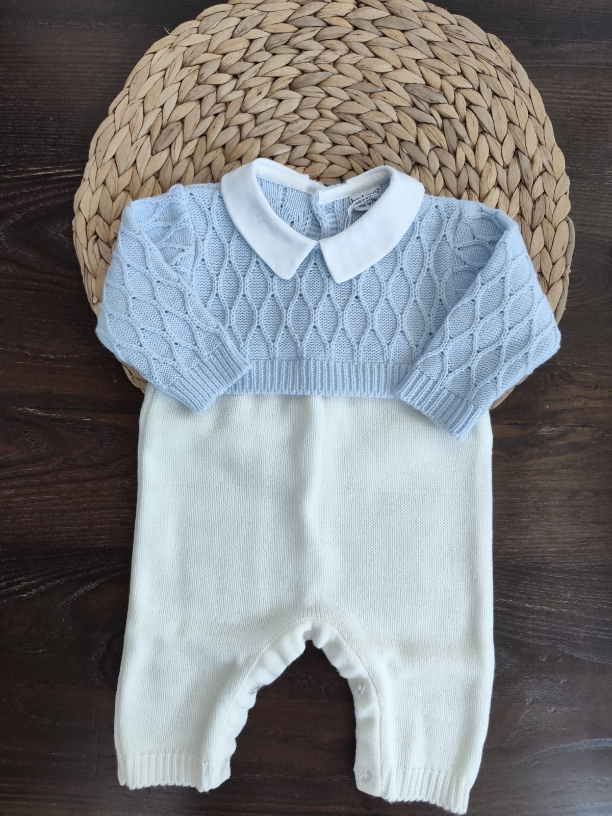 coordinato in misto lana Michelangelo con tutina
