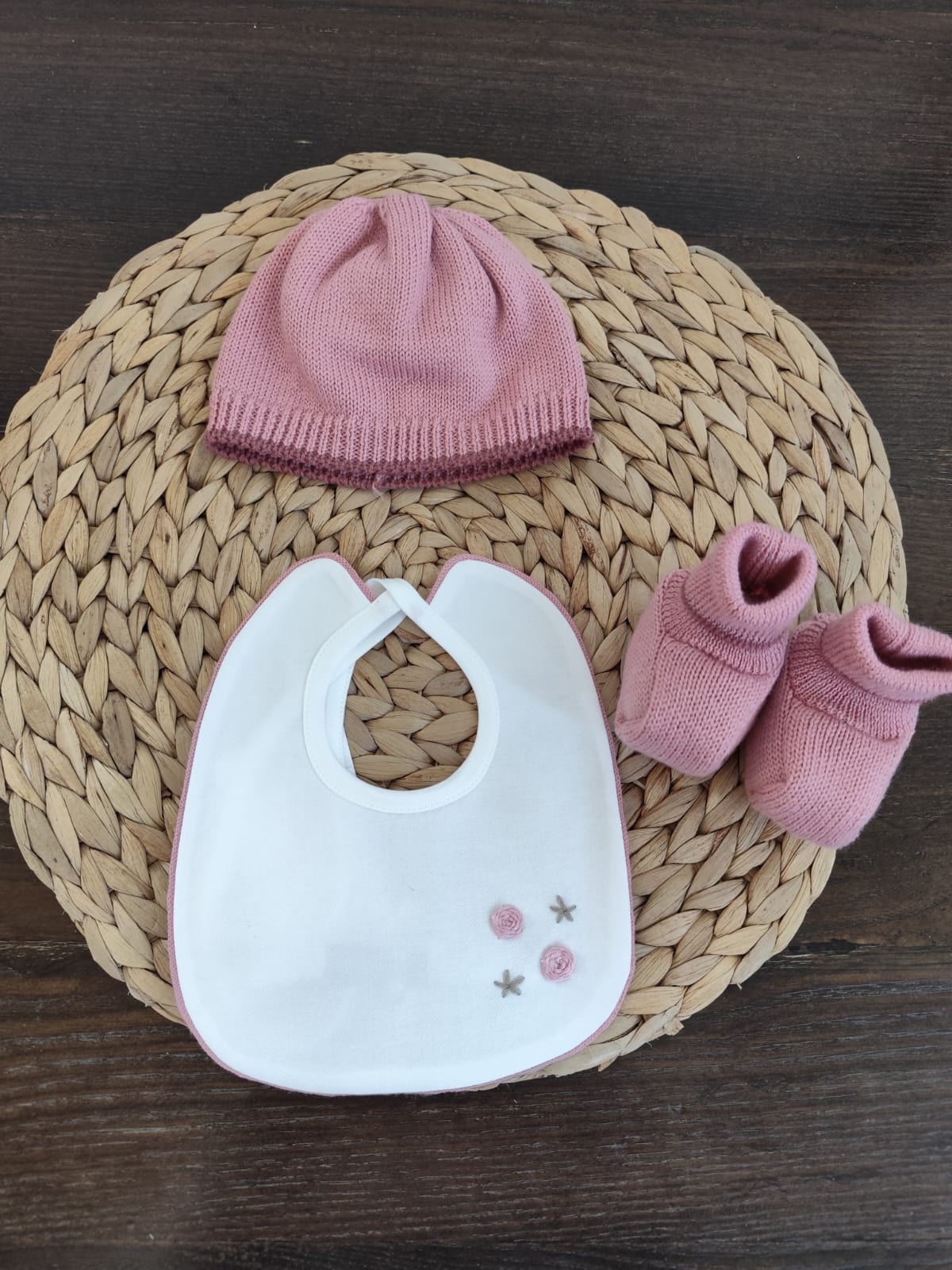 coordinato nascita in misto lana merinos Isabel con tutina